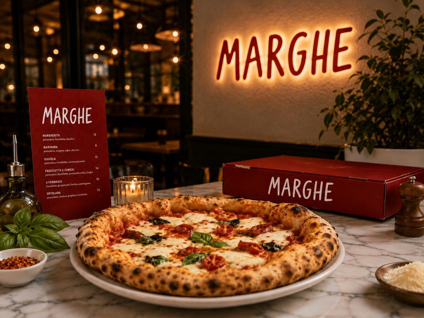 Composizione editoriale dedicata a Marghe